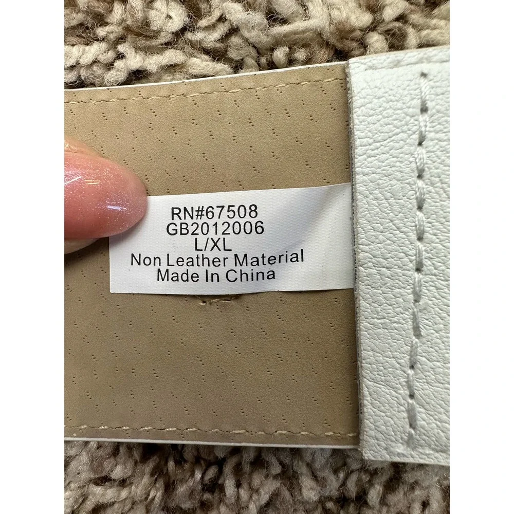 Giani Bernini Stretch Belt, White L/XL, MSRP $34.50 - Picture 4 of 6